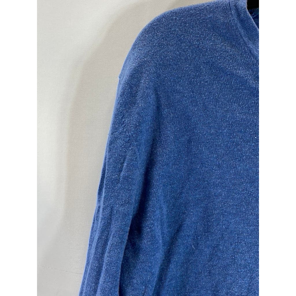 BANANA REPUBLIC Men's Blue Regular-Fit V-Neck Long Sleeve Pullover Sweater SZ S