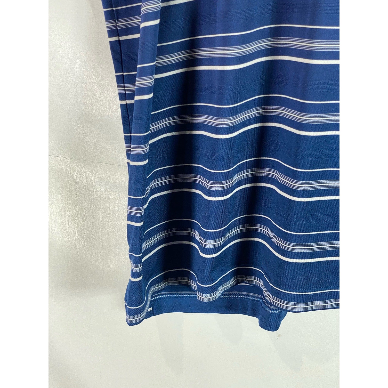 ADIDAS Men's Blue 2 Color Stripe Puremotion Short Sleeve Golf Jersey Polo SZ 2XL