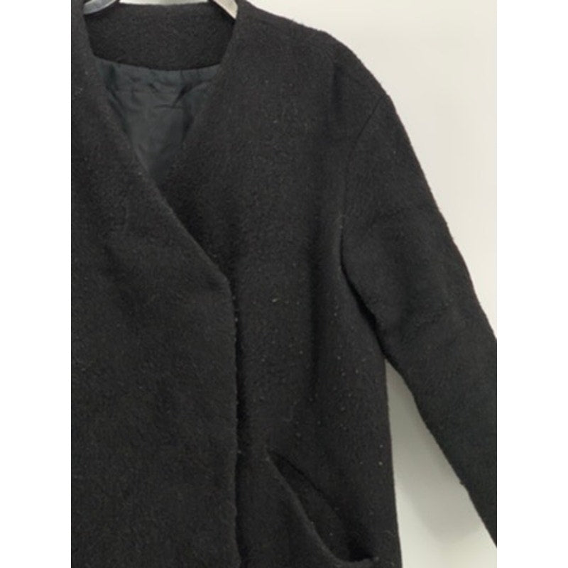 & OTHER STORIES Women’s Black Wool-Blend Asymmetrical Coat SZ 6