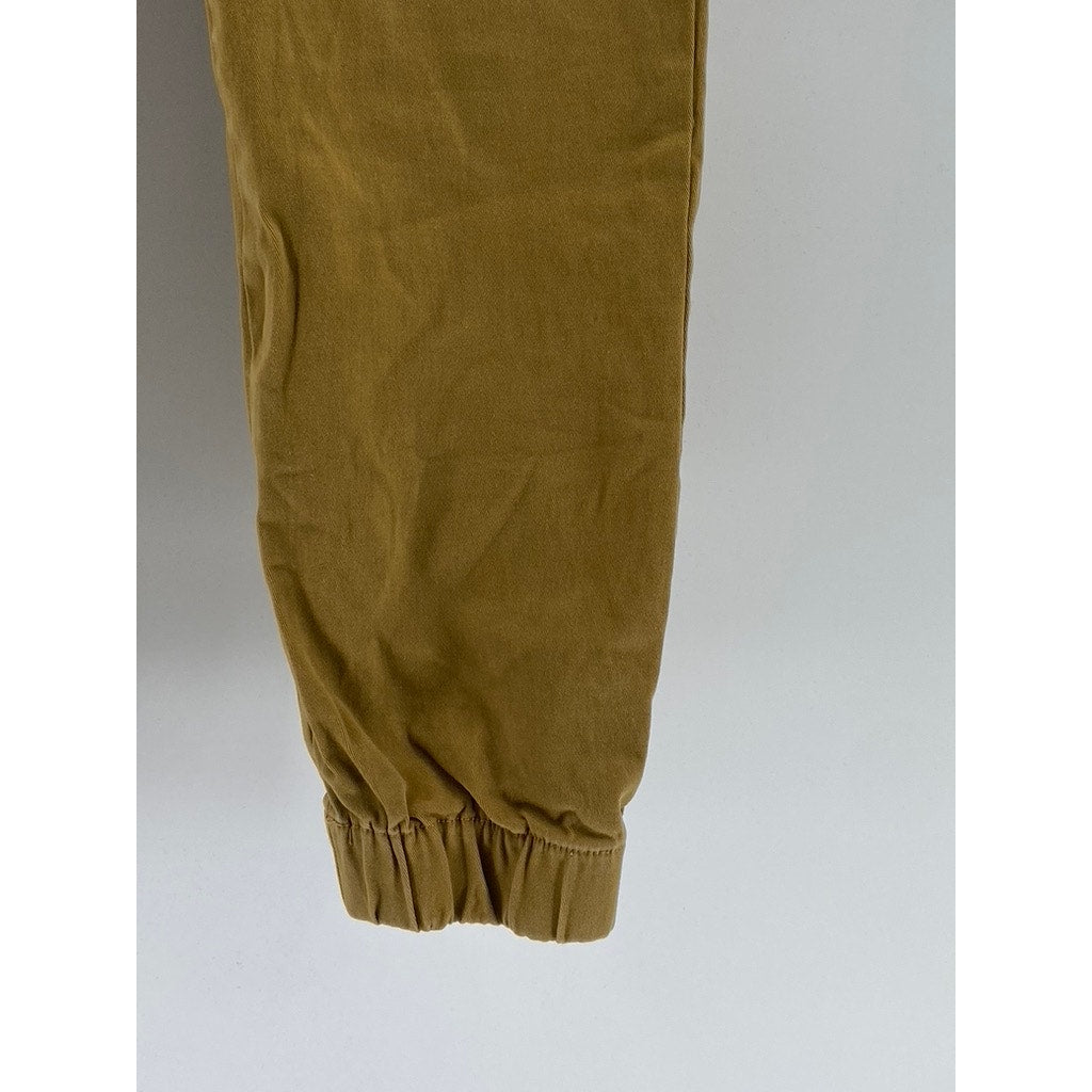 ZANEROBE Men's Tan Drawstring Sureshot Denim Jogger Pants SZ 34