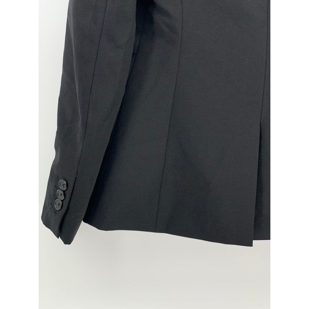 J.CREW Women's Black Solid One-Button Long Sleeve 1035 Bi-Stretch Blazer SZ 00
