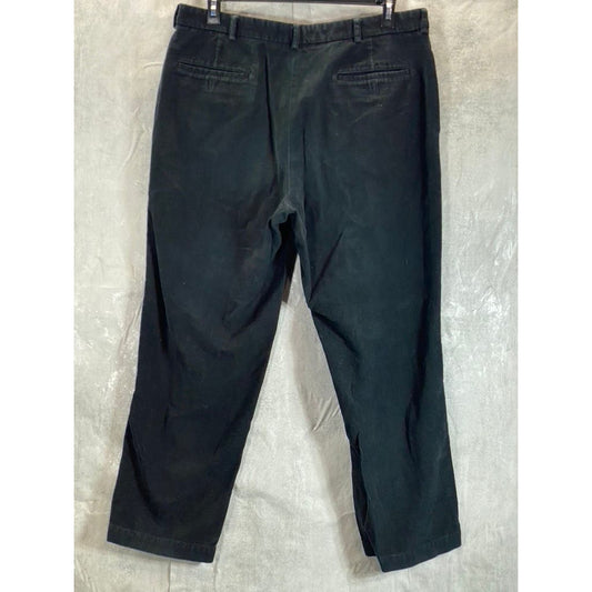 BROOKS BROTHERS Men's Black Solid Hudson-Fit Chino Pants SZ 38X30