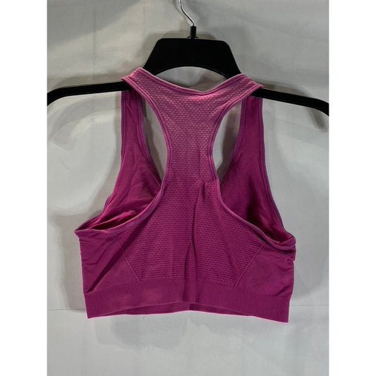 WOMEN'S Fuchsia Solid Breathable Racerback Sports Bra SZ S
