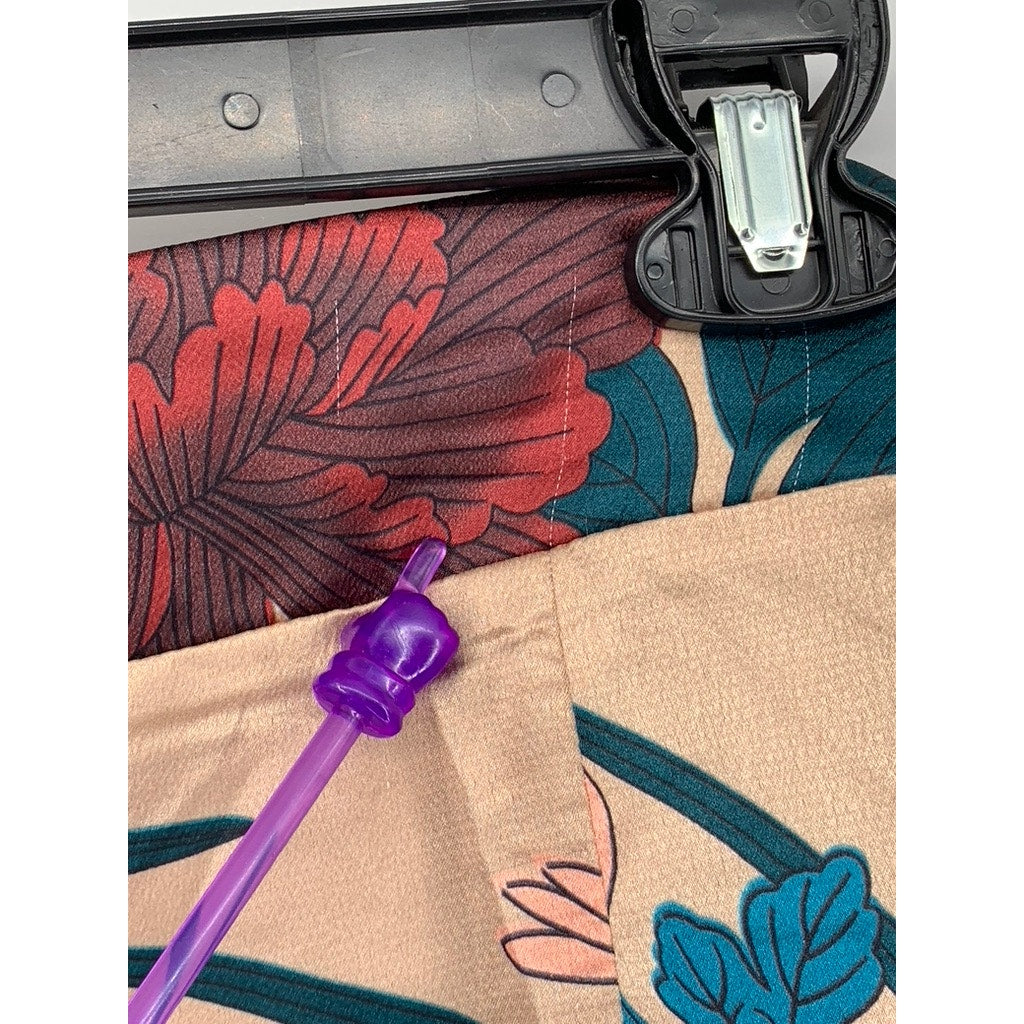 PRETTYLITTLETHING Women's Beige-Multi Floral Mini Skirt SZ 14