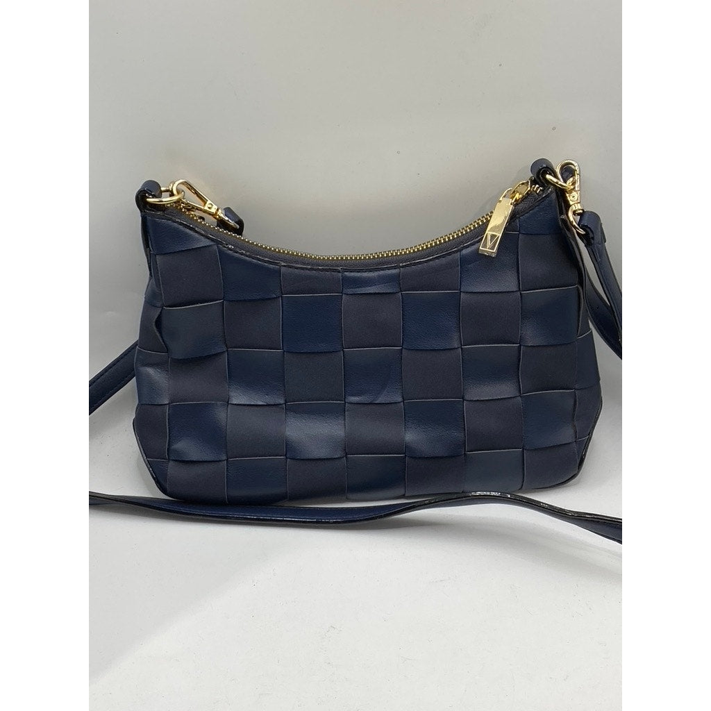 VICTORIA'S SECRET Women's Navy Blue Woven Crossbody Bag