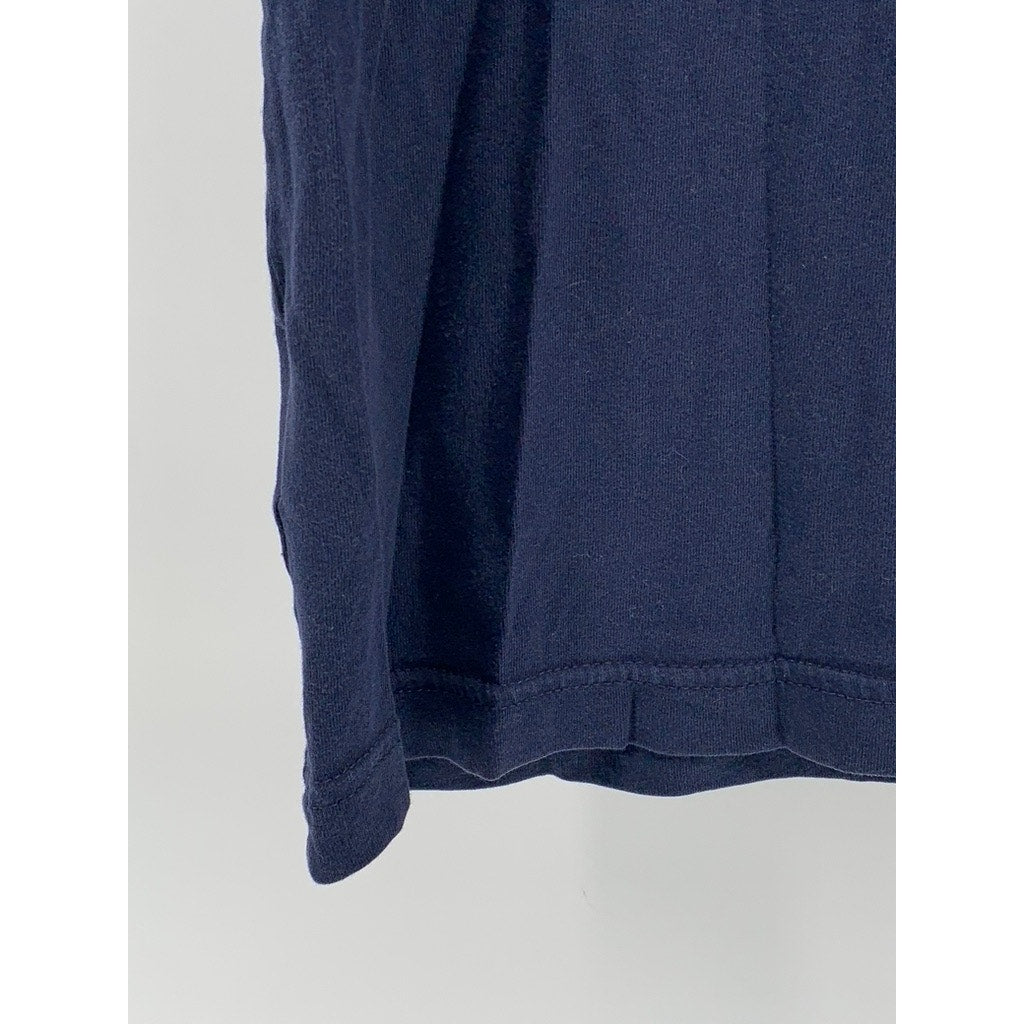 REEBOK Men’s Navy Logo Crewneck T-Shirt SZ M