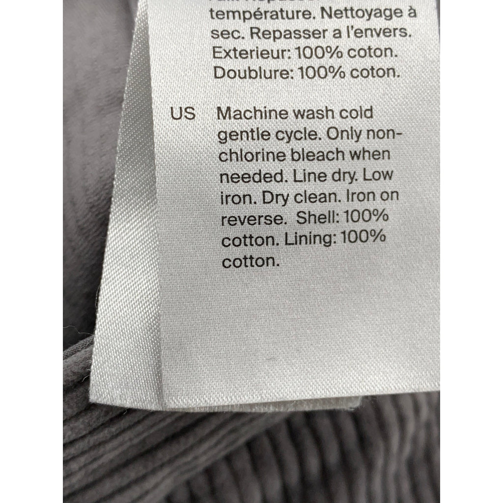 COS Men's Gray Corduroy Relaxed Fit Straight-Leg Casual Pant SZ 34R