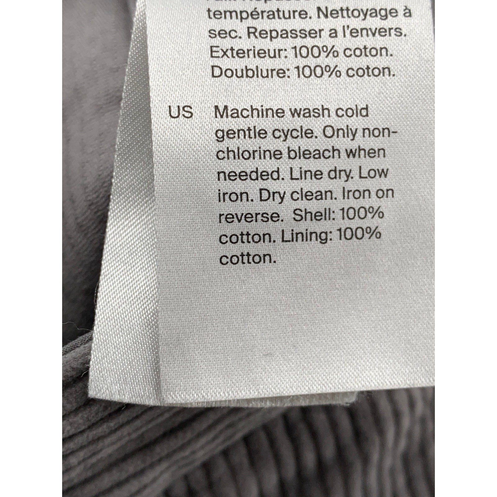 COS Men's Gray Corduroy Relaxed Fit Straight-Leg Casual Pant SZ 34R