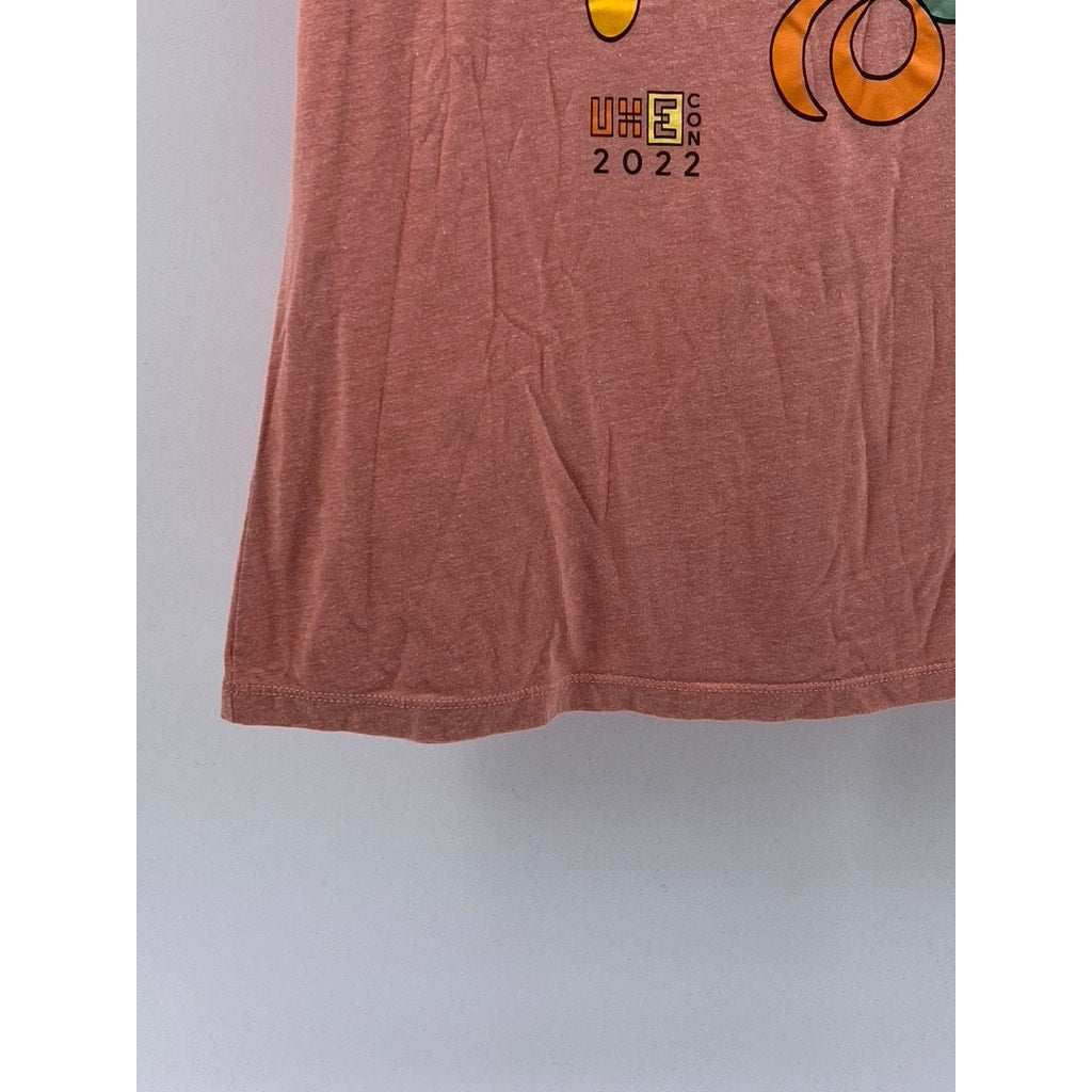 BELLA + CANVAS Unisex Adult Peach Crewneck Triblend Graphic T-Shirt SZ L