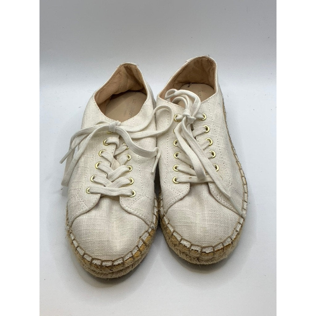 LIZ CLAIBORNE Women's White Textured Leckie Espadrille Sneakers SZ 7