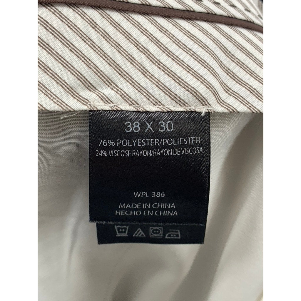 UNBRANDED Men's Brown Straight Leg Pants SZ 38X30