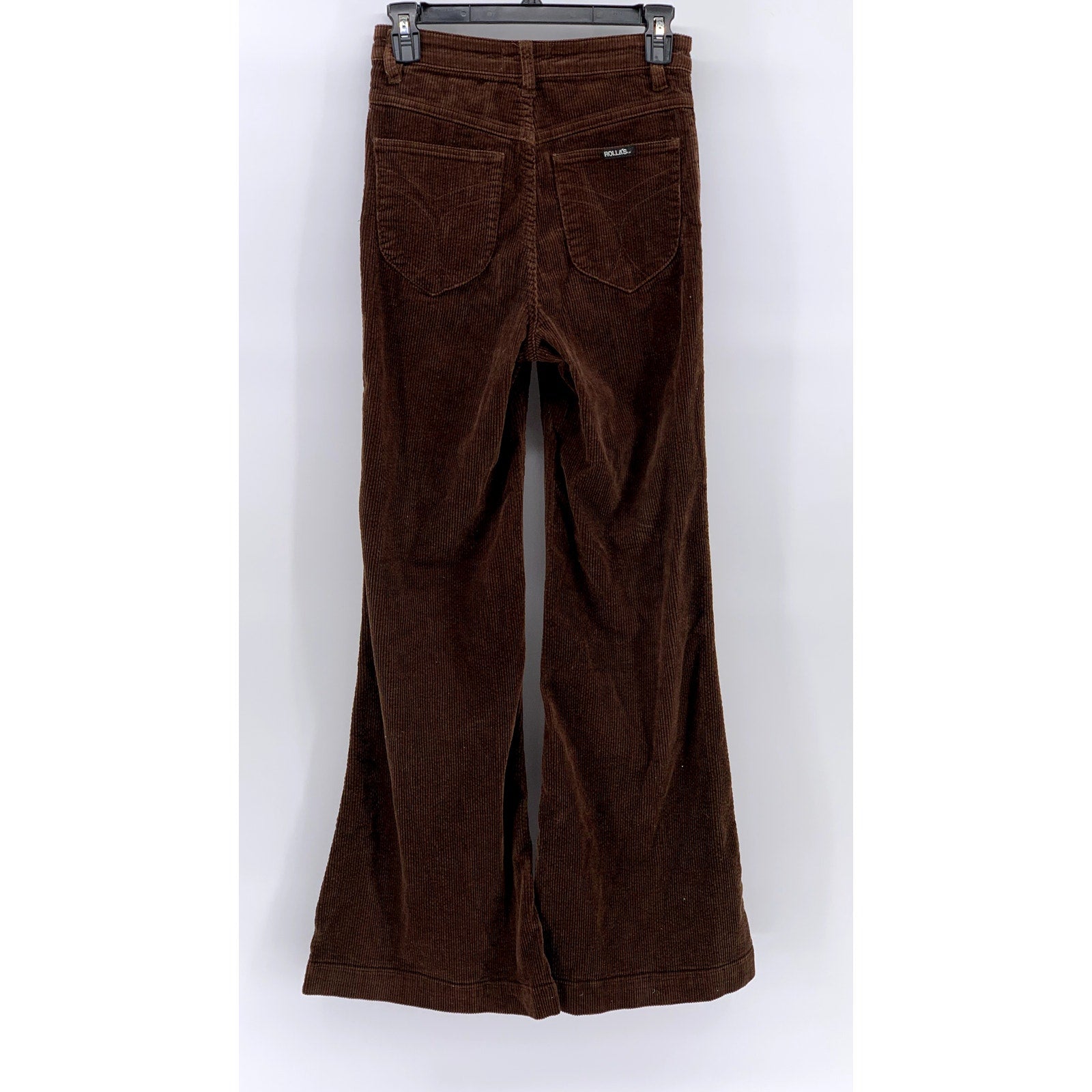 ROLLA'S Women's Brown Corduroy Flare High-Rise Pants SZ 26(US2)