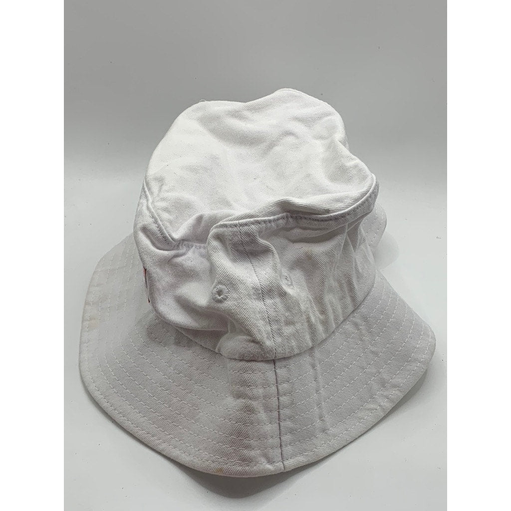 UNBRANDED White Red Embroidered Belize Logo Bucket Hat SZ OS