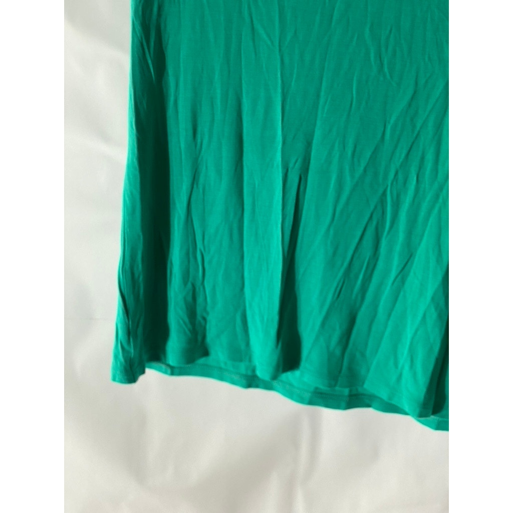 ROBERTO CAVALLI Women's Green Rhinestone Scoop-Neck Short Sleeve Top SZ S