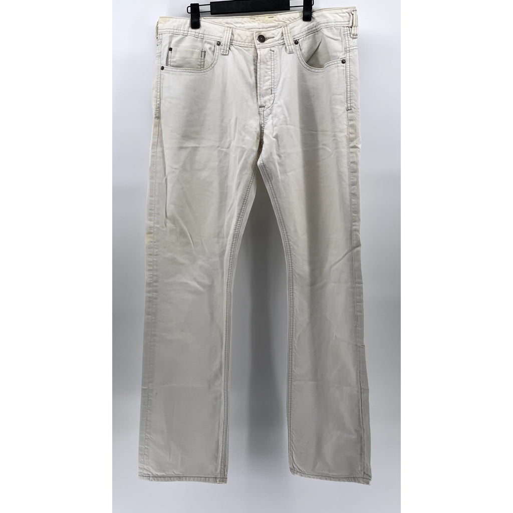 BUFFALO JEANS Men's White Evan Basic Slim-Leg Five-Pocket Denim Jeans SZ 36X32
