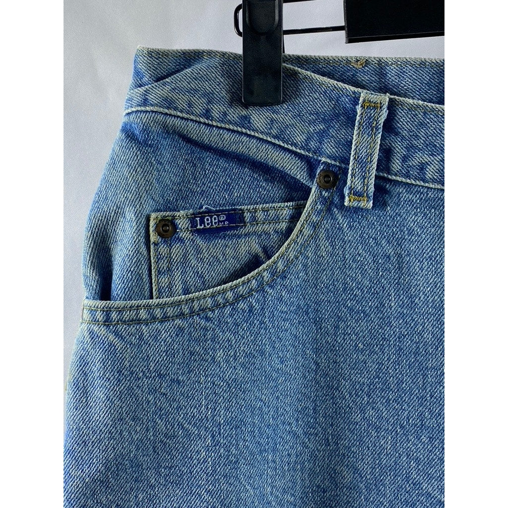 LEE Women’s Blue Denim Slim-Leg Mom Jean SZ 32