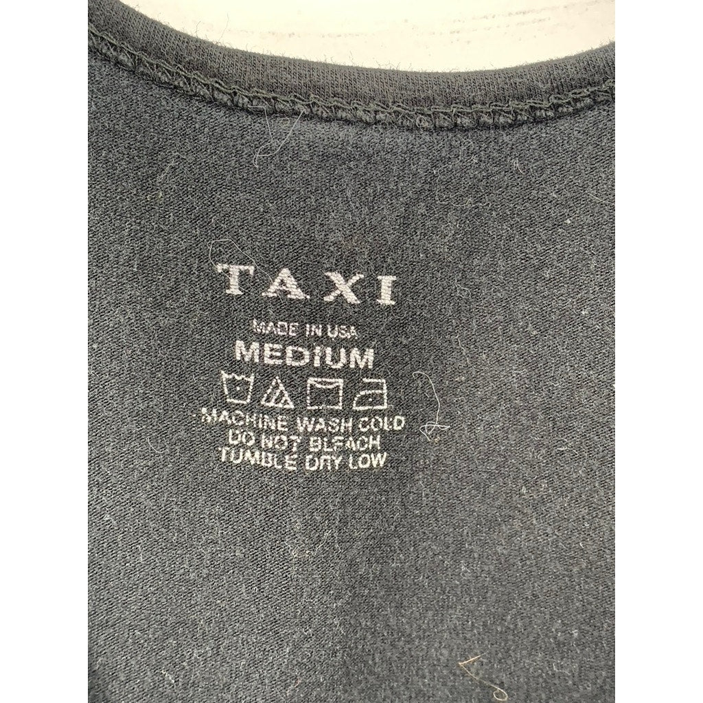TAXI Women's Black Solid Scoop-Neck Casual Sleeveless Top SZ M