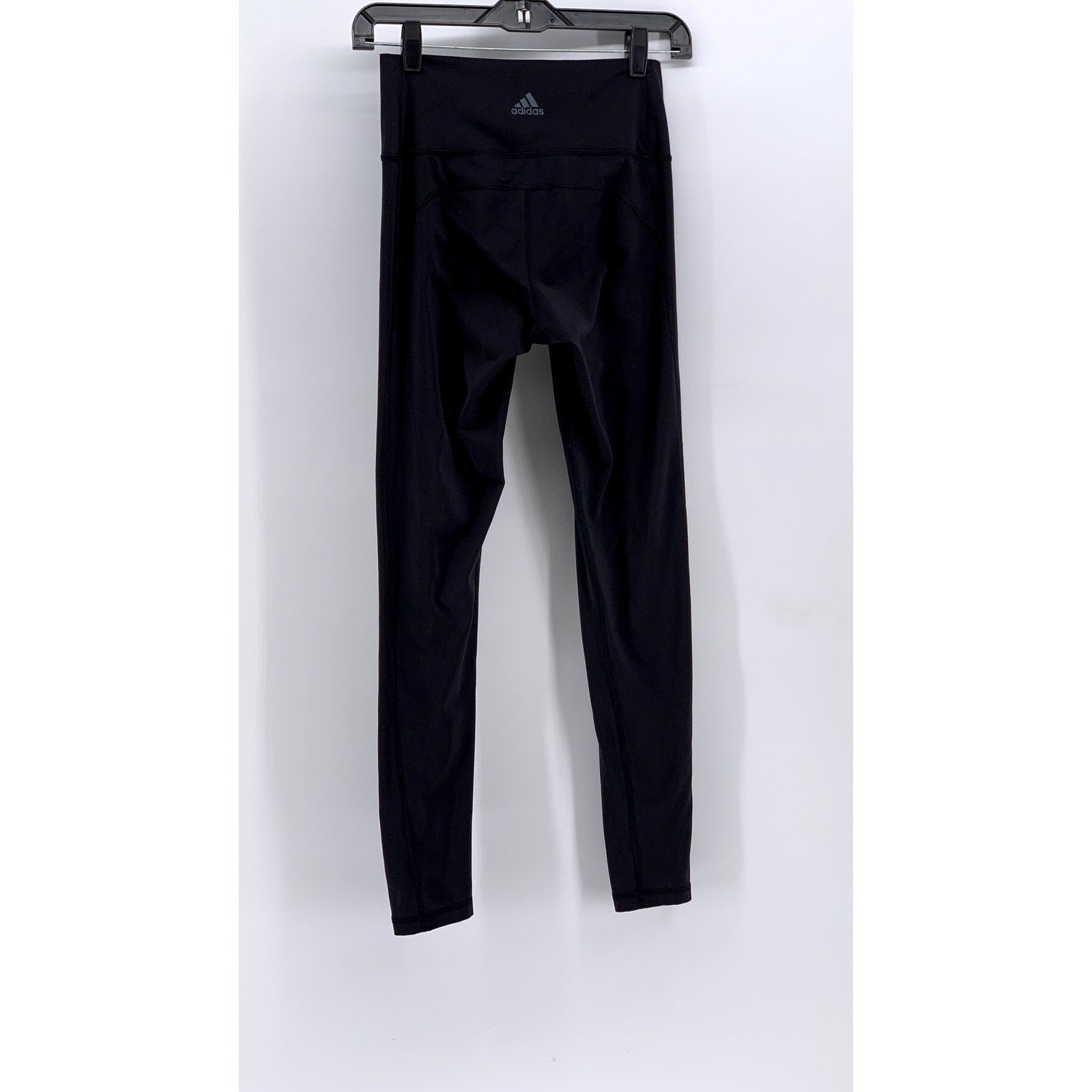 ADIDAS Women's Black Solid Climalite High-Rise Ankle Leggings SZ S