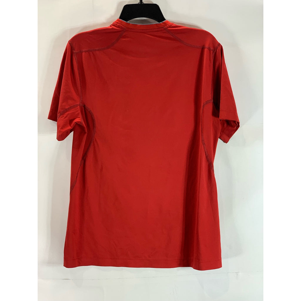 NIKE Men's Red Pro Combat Dri-Fit Fitted Short Sleeve Active T-Shirt SZ M