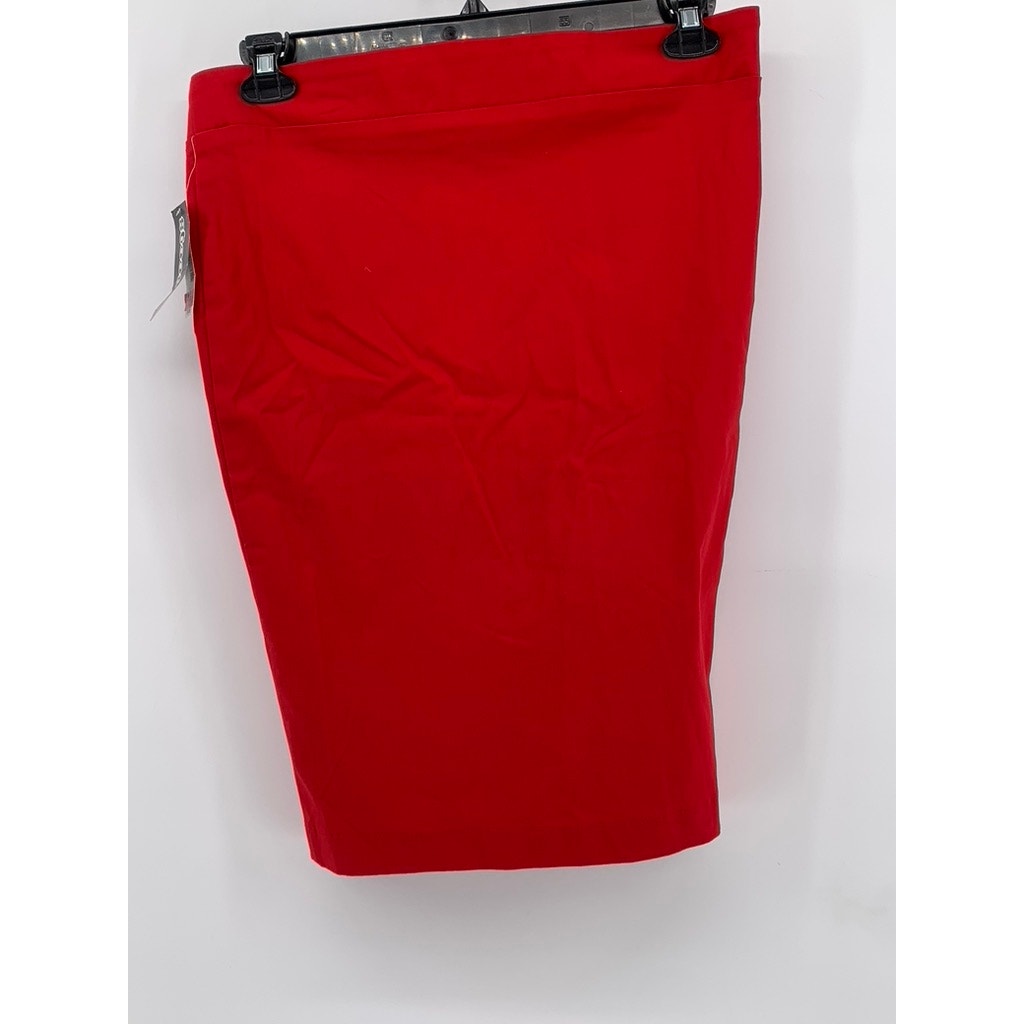 STOOSHY Juniors' Red Angle Zipper Pencil Mini Skirt SZ XL