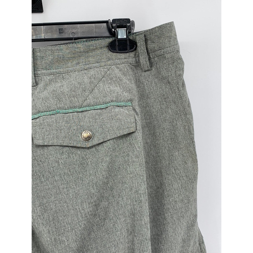 LINKSOUL Men's Gray Heather Regular-Fit Shorts SZ 40