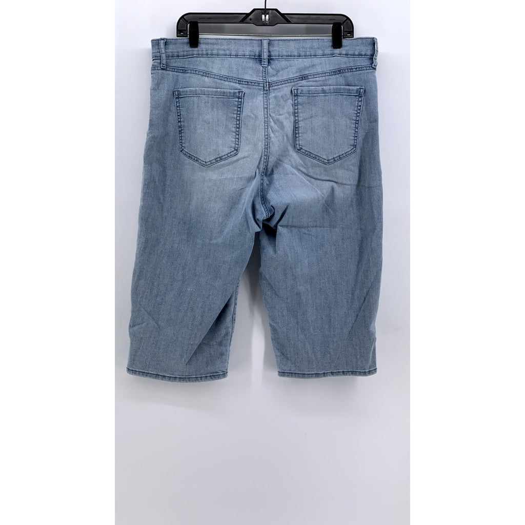 GLORIA VANDERBILT Women's Blue Denim All Around Slimming Effect Capri SZ 14
