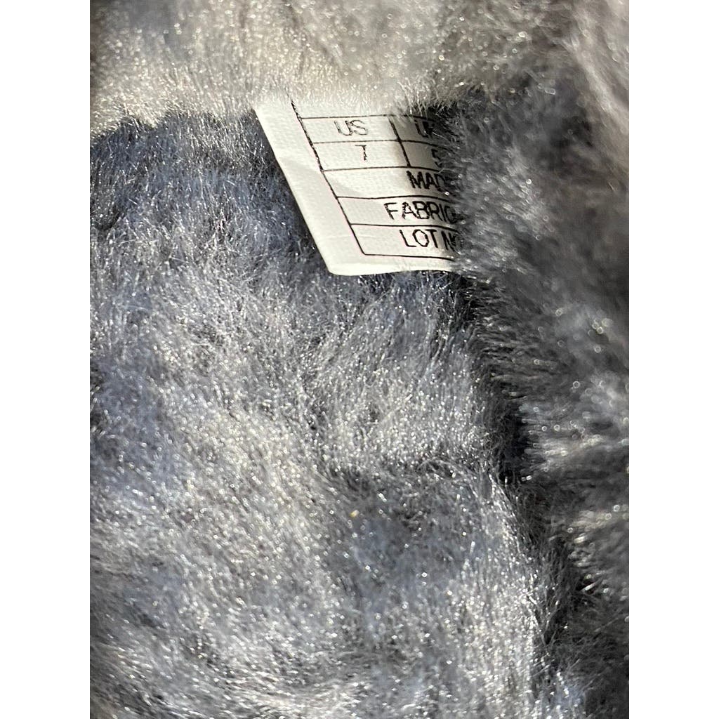 LAMO Women's Charcoal Faux-Fur Aussie Moc-Toe Cirrus Memory Foam Slipper SZ 7