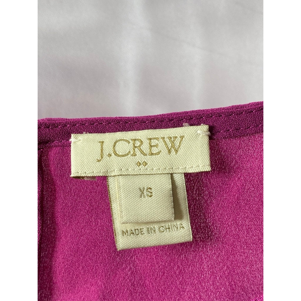 J.CREW Women's Magenta Scoop-Neck Long Sleeve Top SZ XS