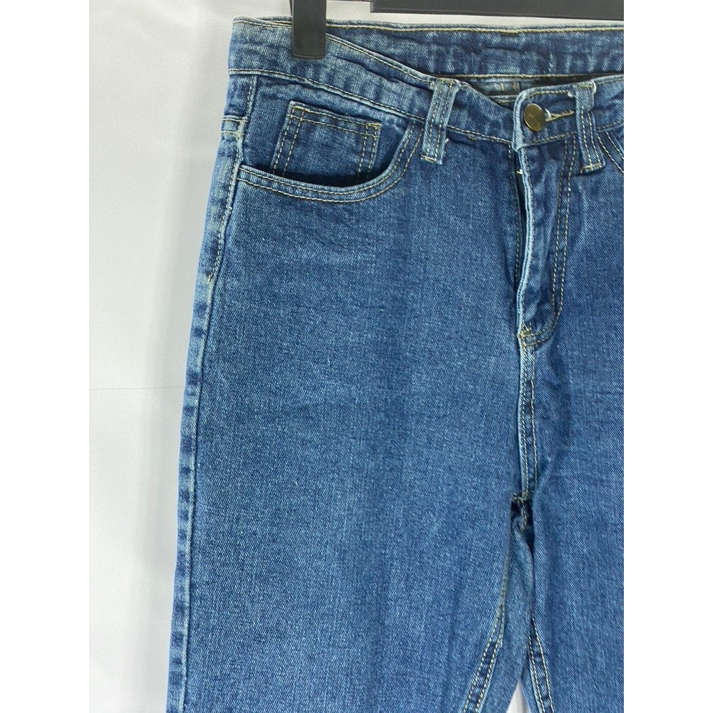 UNBRANDED Women's Dark Blue Denim Skinny-Leg High-Rise Jean SZ 25