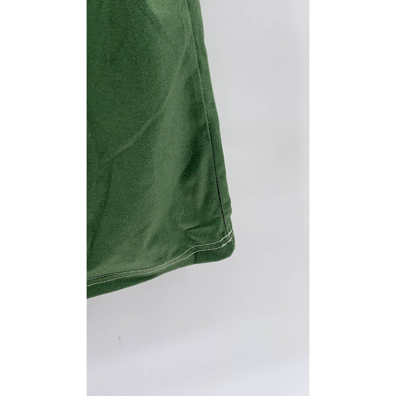 UNBRANDED Women's Green-Black Printed Crewneck Short Sleeve Top SZ M