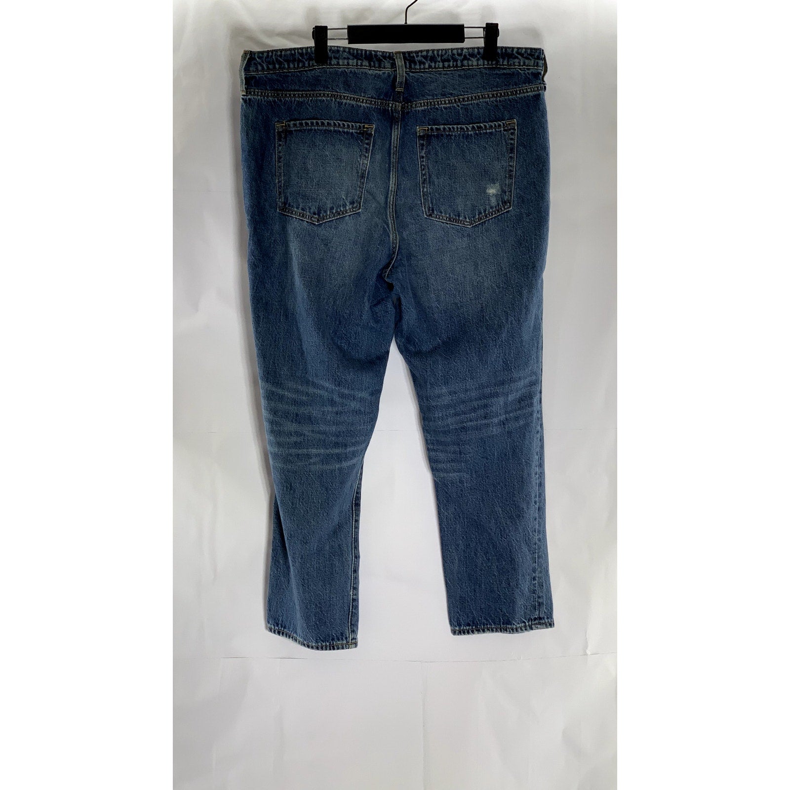 GAP Women's Blue Vintage High-Rise Destructed Denim Button-Fly Jean SZ 16/33