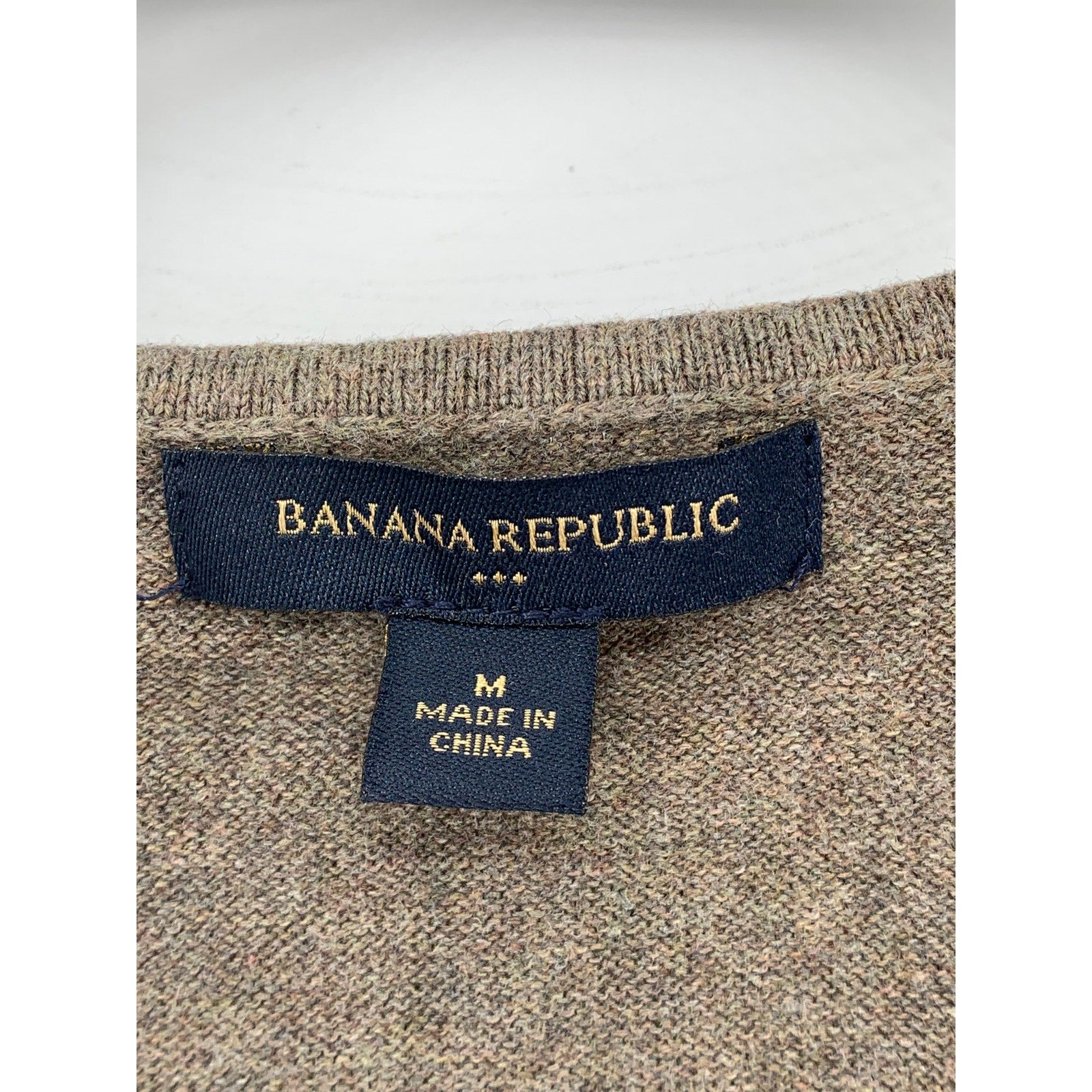BANANA REPUBLIC Women’s Brown Knit Scoop-Neck Sequin Embellished Tank Top SZ M