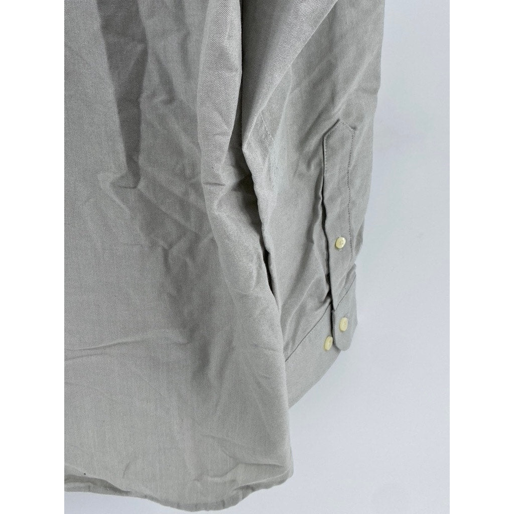CAMBRIDGE CLASSICS Mens Button Down Long Sleeve Neck: 17 1/2 - 36/37