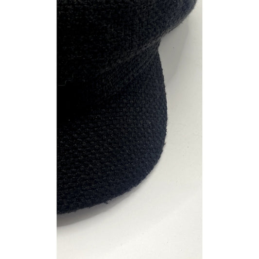 ZARA Women’s Black Textured Army Cap SZ M