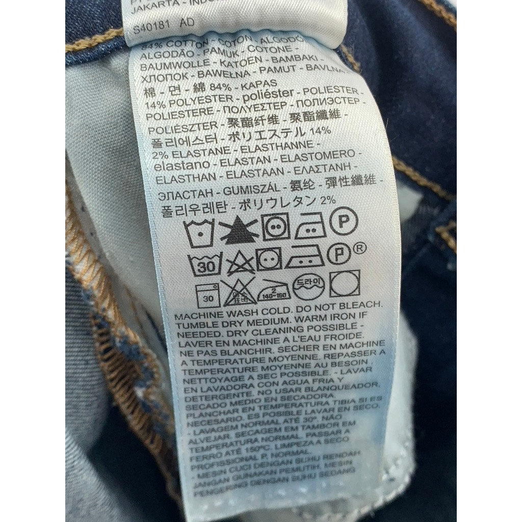 LEVI'S Women's Indigo Blue Denim 724 High-Rise Straight Five-Pocket Jeans SZ 27