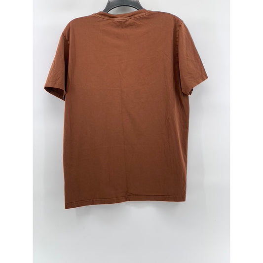 ARMEDANGELS Men’s Rust Orange Crewneck Casual Organic Cotton Short Sleeve T-Shirt SZ M