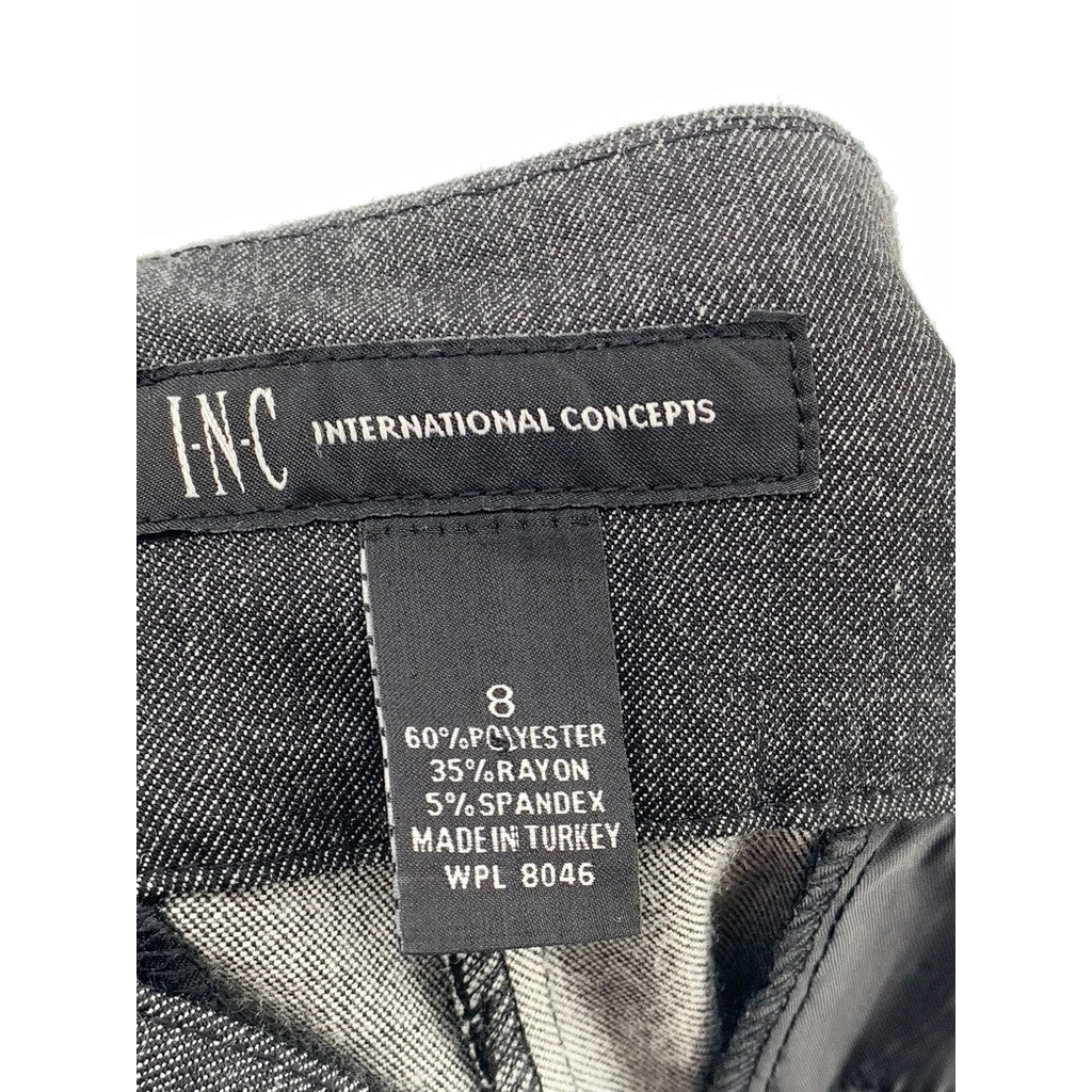 INC INTERNATIONAL CONCEPTS Women's Charcoal Wide-Leg Pant SZ 8