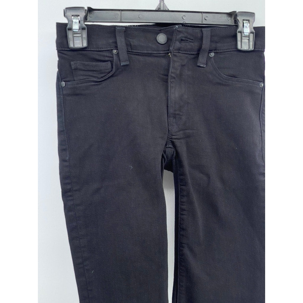 HUDSON LOS ANGELES Women’s Black Denim Five-Pocket Raw-Hem Amelia Shorts SZ 23