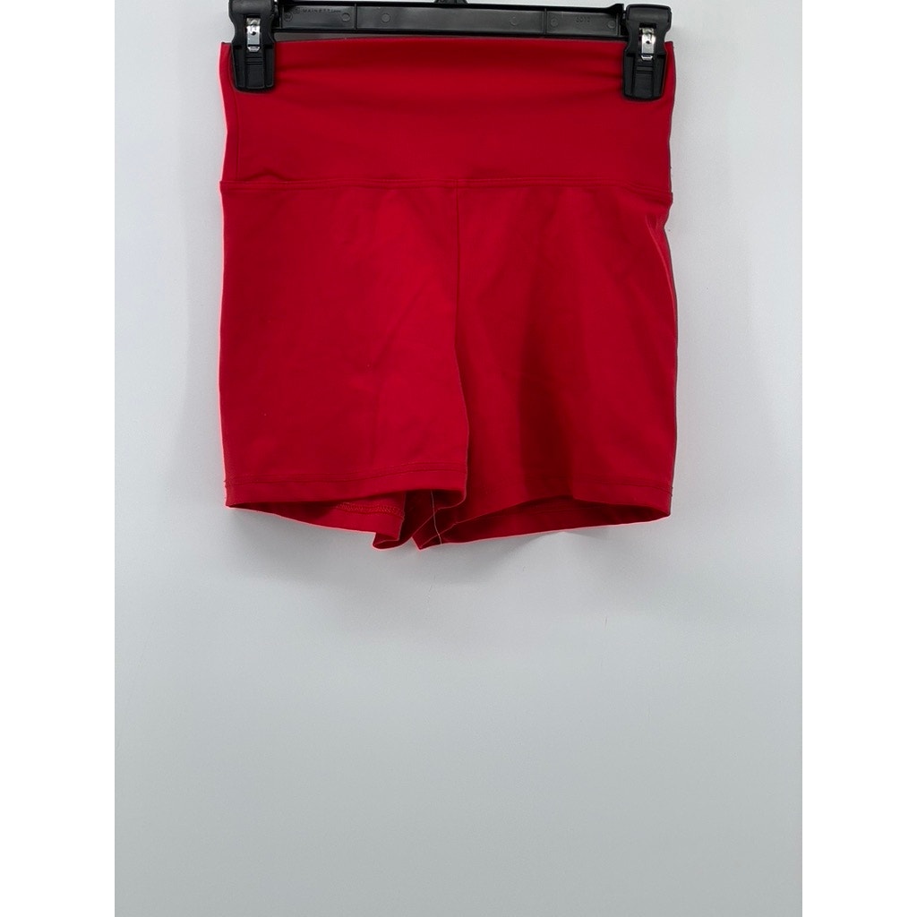 CAPEZIO Girls' Red Pull-On Biker Shorts SZ M