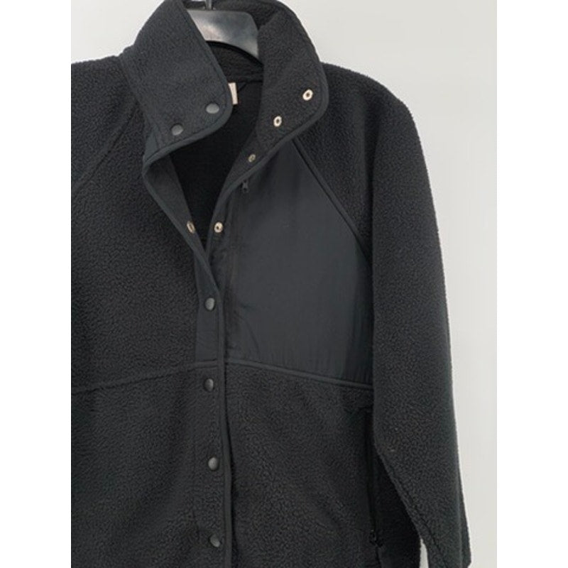 ALDER Women’s Black Go Far Fleece 2.0 Button-Up Jacket SZ XS/S