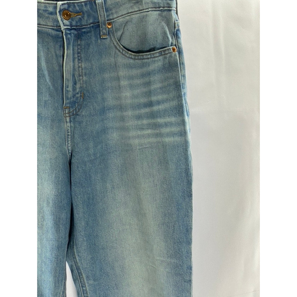 J.CREW Women's Light Blue Classic Straight Curvy High-Rise 90's Denim Jean SZ 28