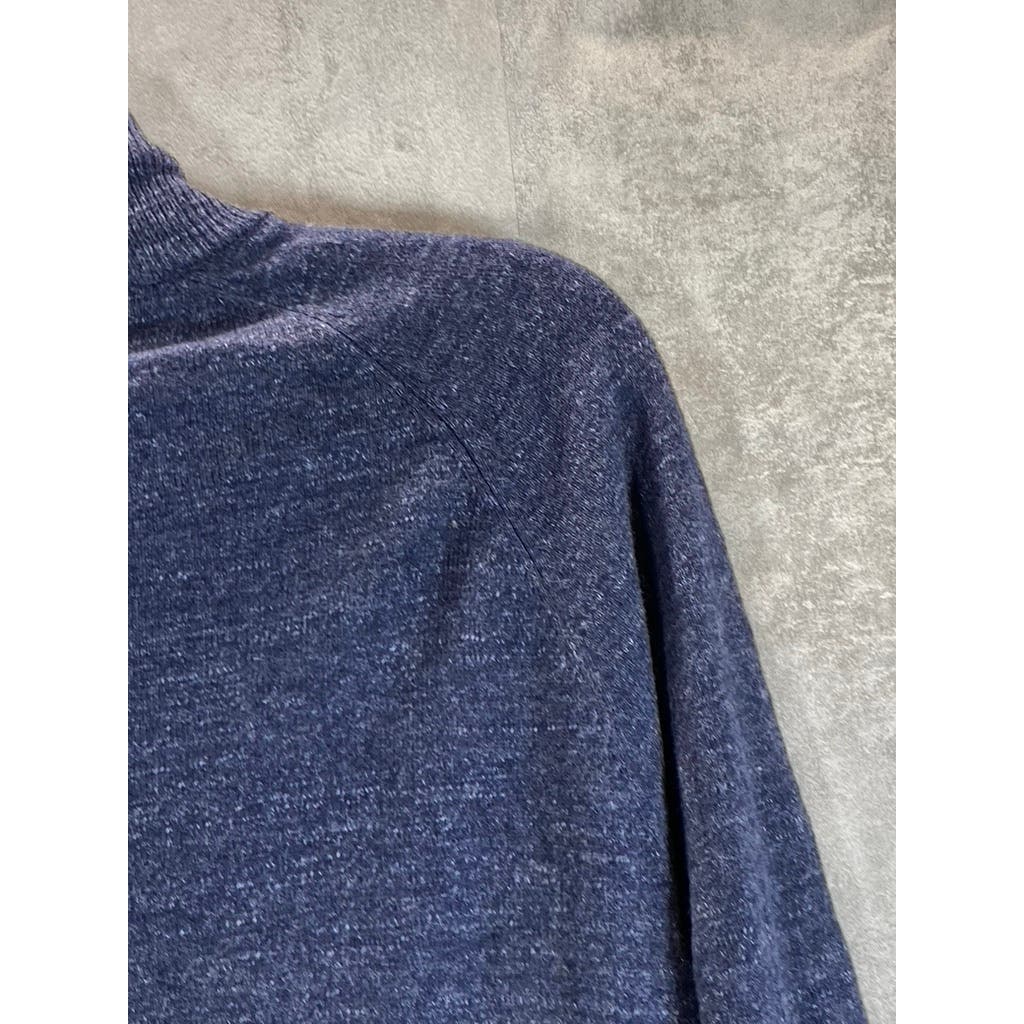 J.CREW Men's Navy Funnel Collar Cotton Zip-Up Sweater SZ L