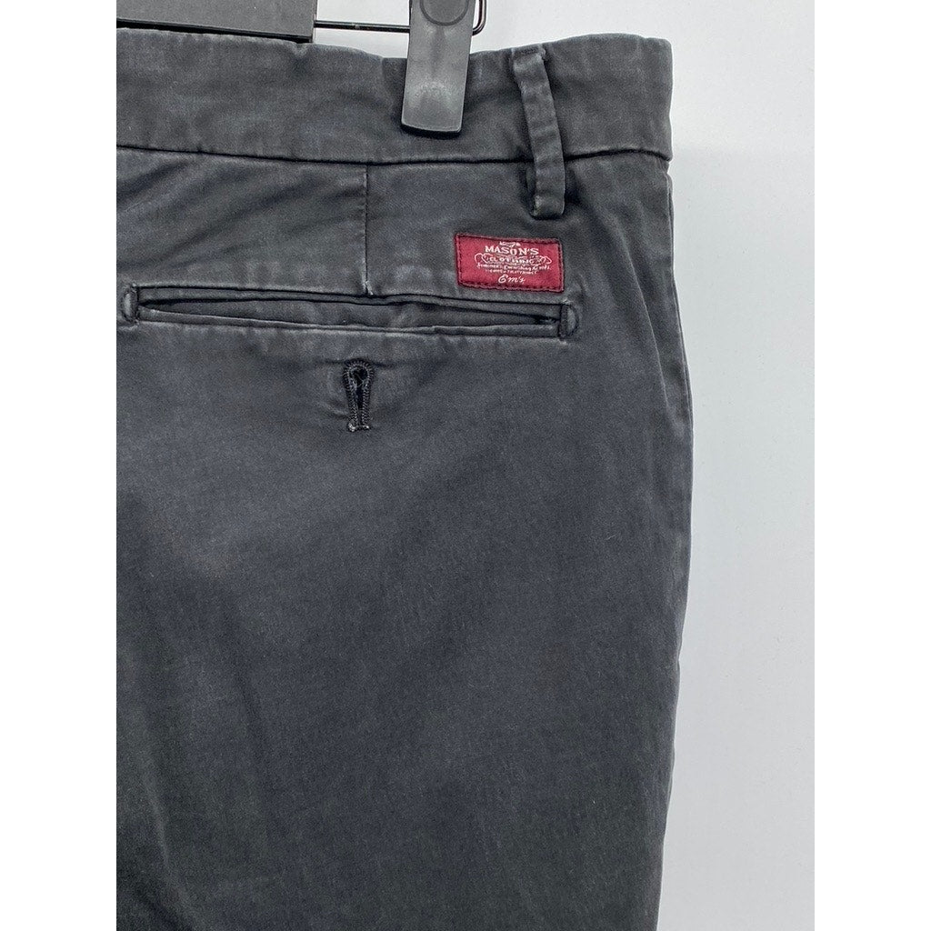 MASONS Men's Black Straight-Leg Chino Pants SZ 52(US36)