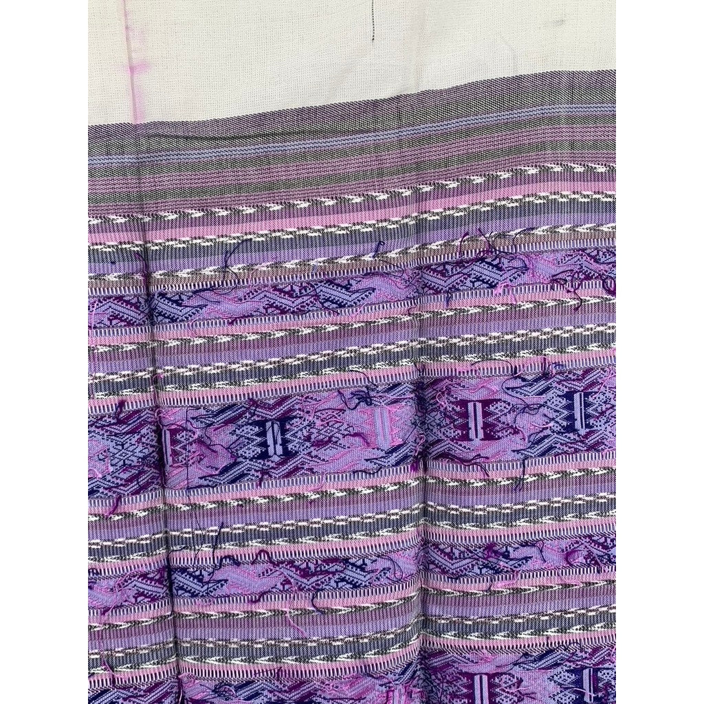 UNBRANDED Purple Hand Knit Geo Print Fabric