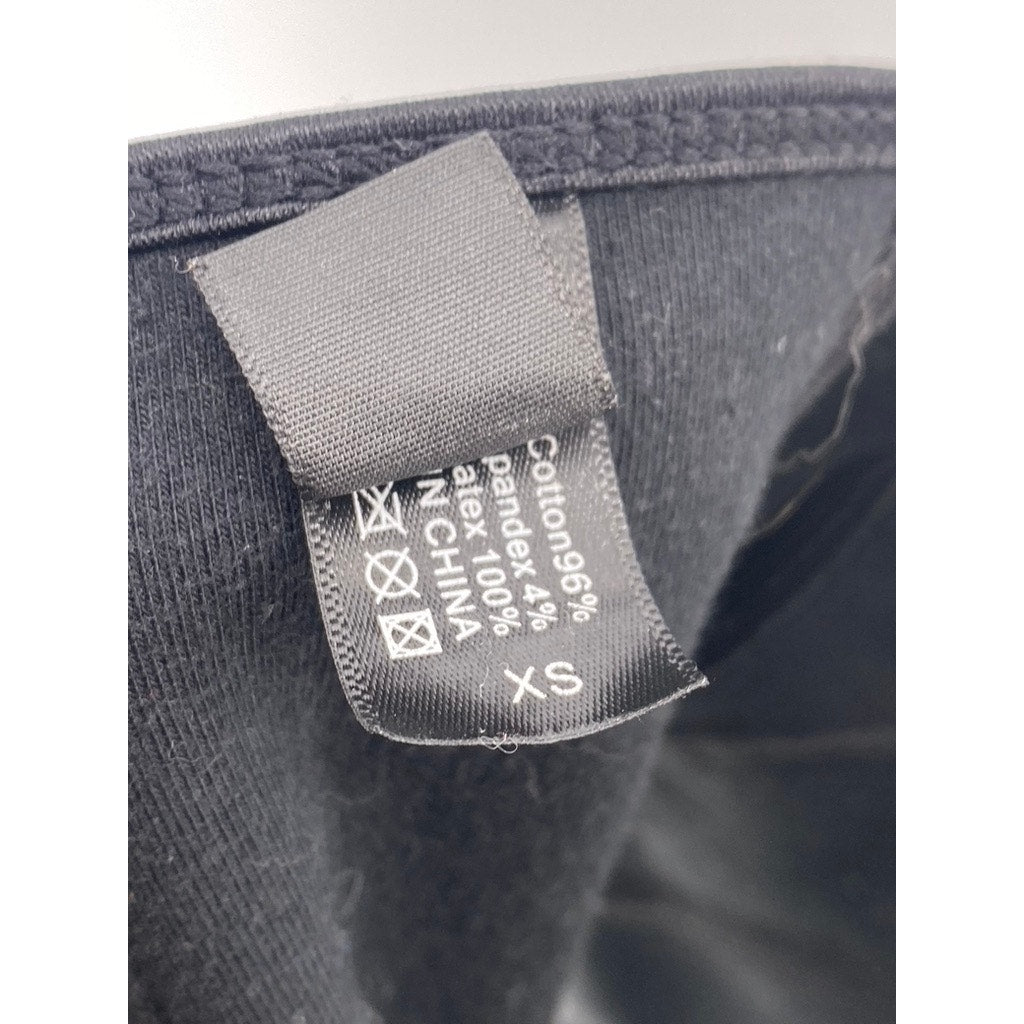 GAINKEE Men's Black Latex Hook & Loop Body Shapewear Waist Trainer SZ XS