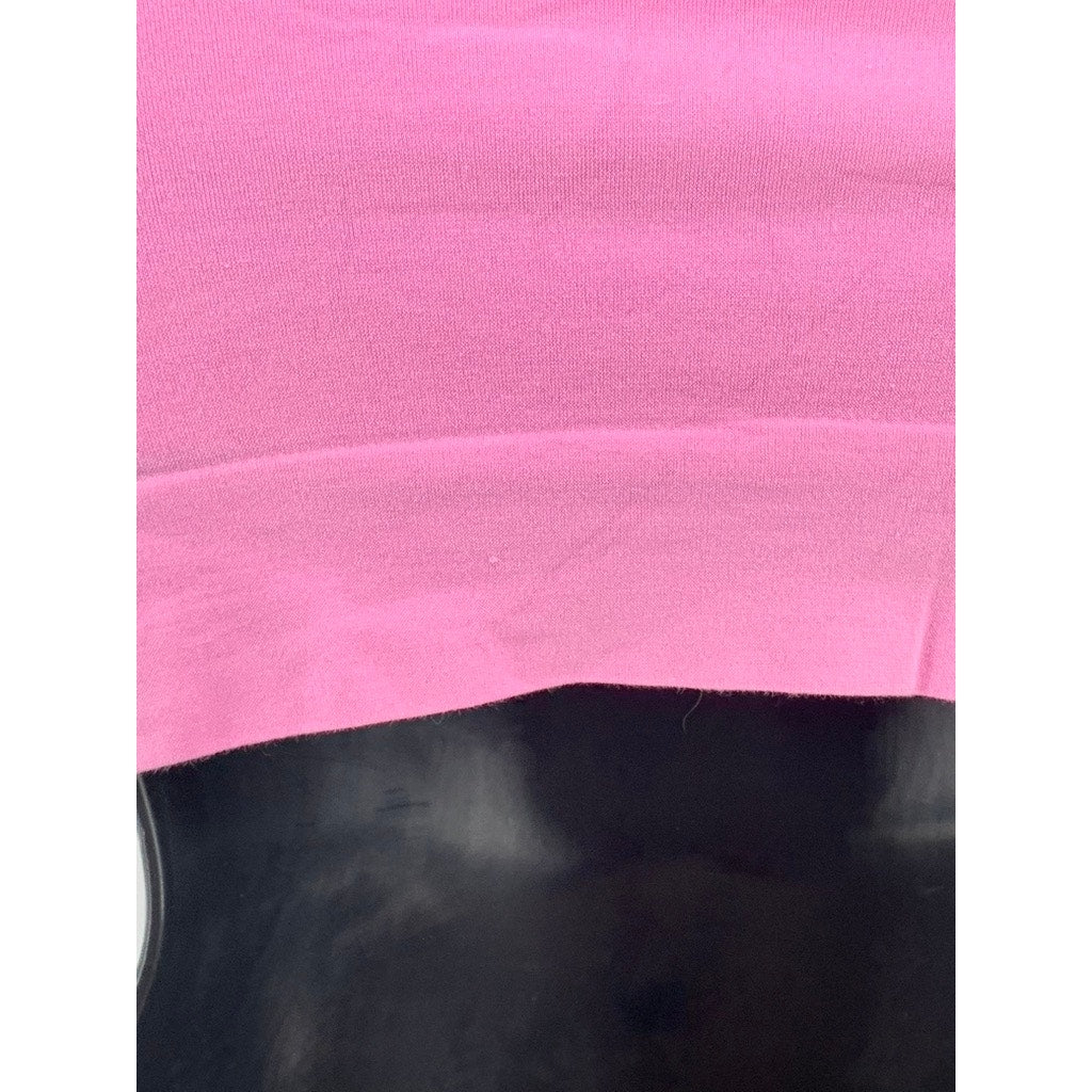AUDEN Women's Light Pink Scoop-Neck Halter Crop Top SZ S