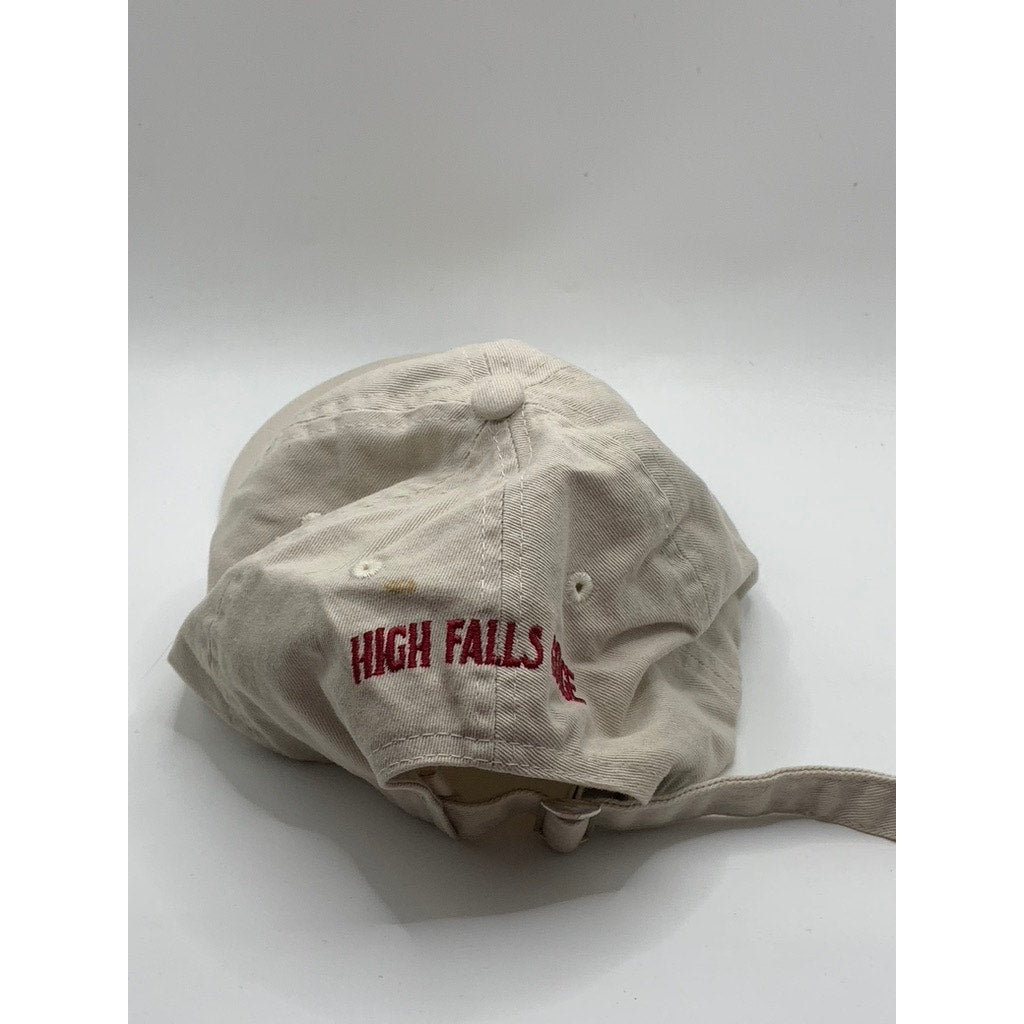 ADIONDACKS Unisex Beige-Red Embroidered High Falls Hat SZ OS