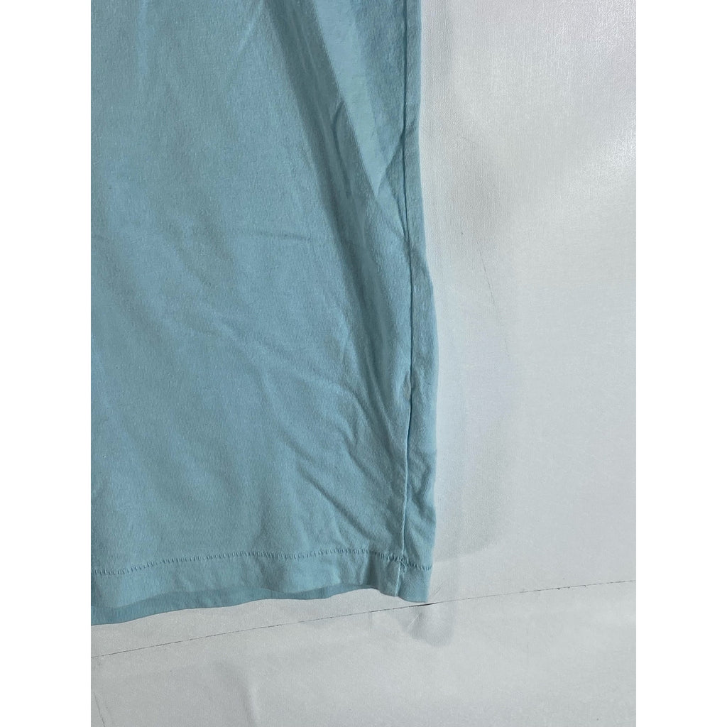 AMERICAN EAGLE Men's Teal Graphic Crewneck Standard-Fit Super Soft T-Shirt SZ M
