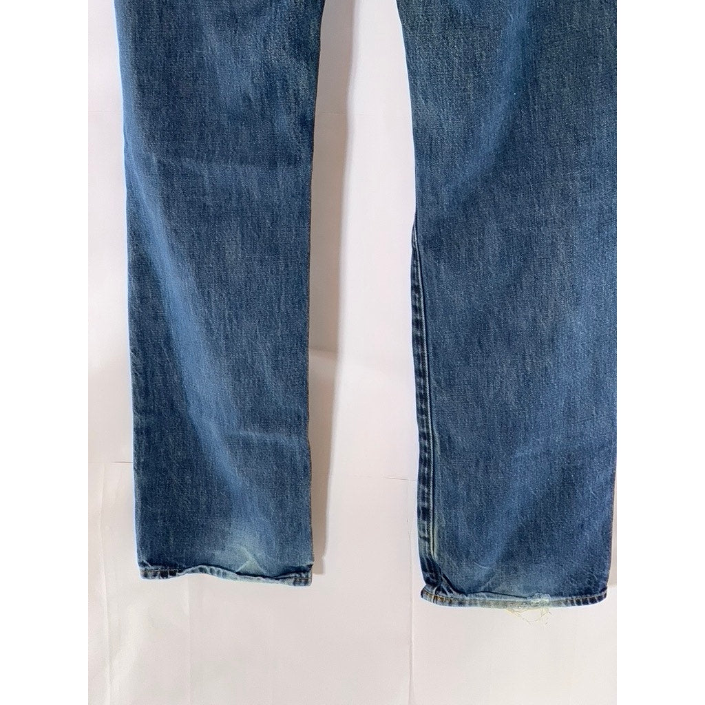 GAP 1969 Men's Blue Relaxed-Fit Straight-Leg Denim Five Pocket Jeans SZ 32X34