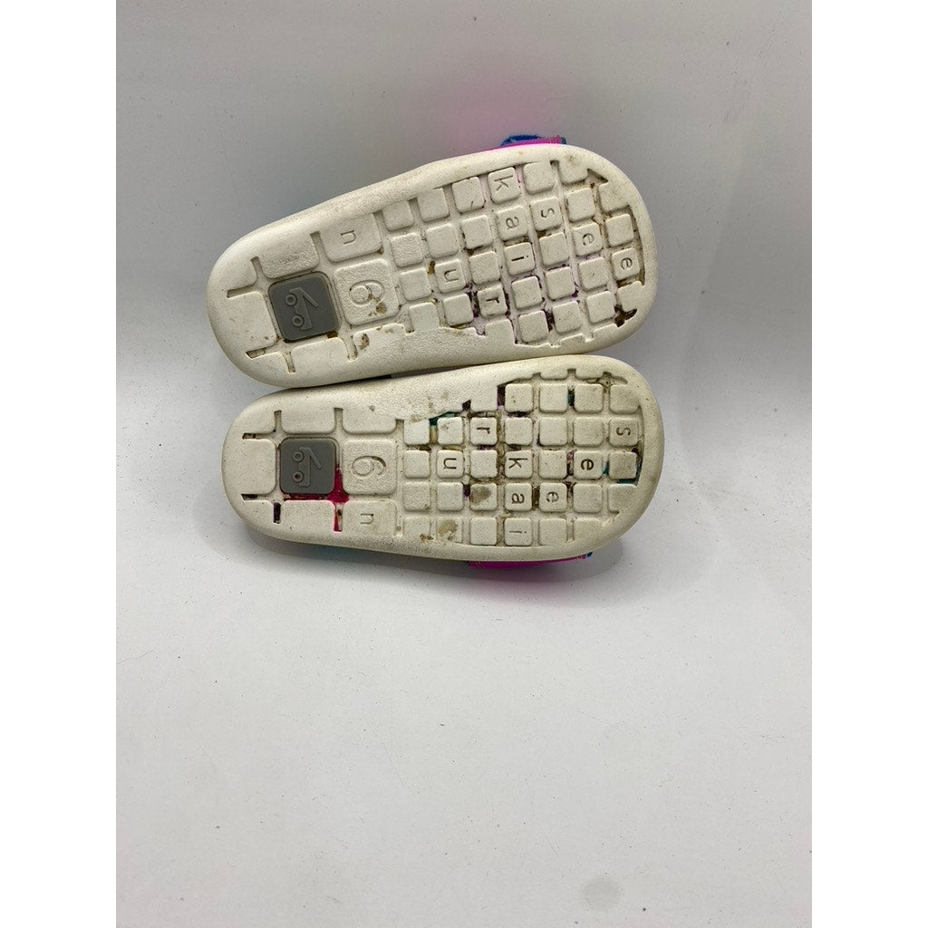 SEE KAI RUN Toddler Girls' Multi-Color Open-Toe Lightweight Sandals SZ 6